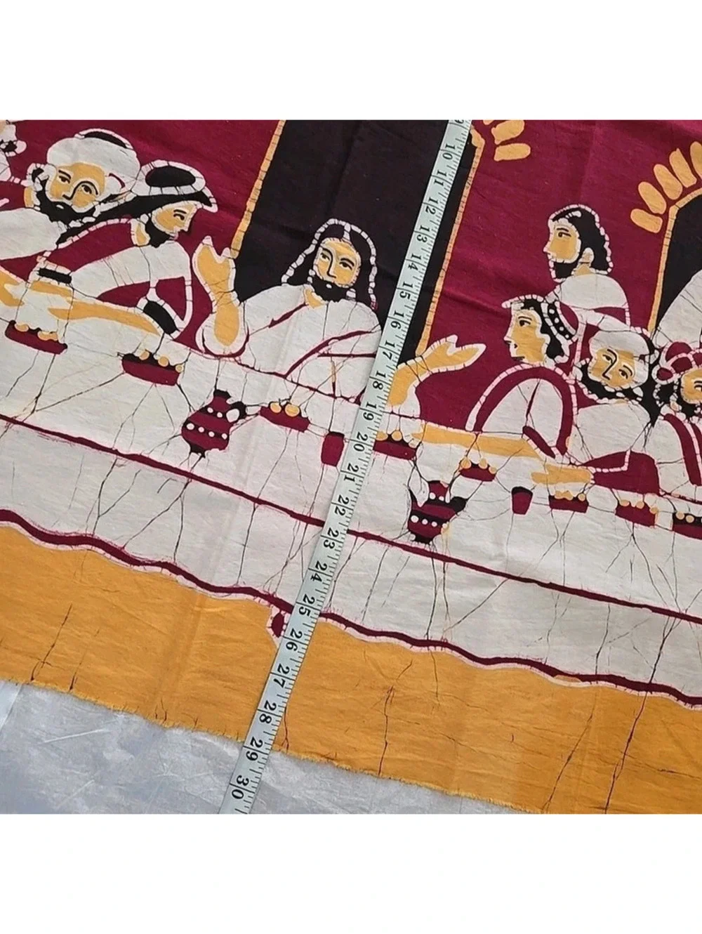 The Last Supper Batik on Textile 48x29